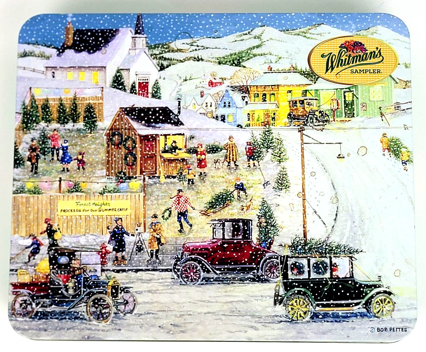 LOT OF WHITMAN’S Chocolates Metal Collector Tin Peanuts Merry Christmas (Empty)