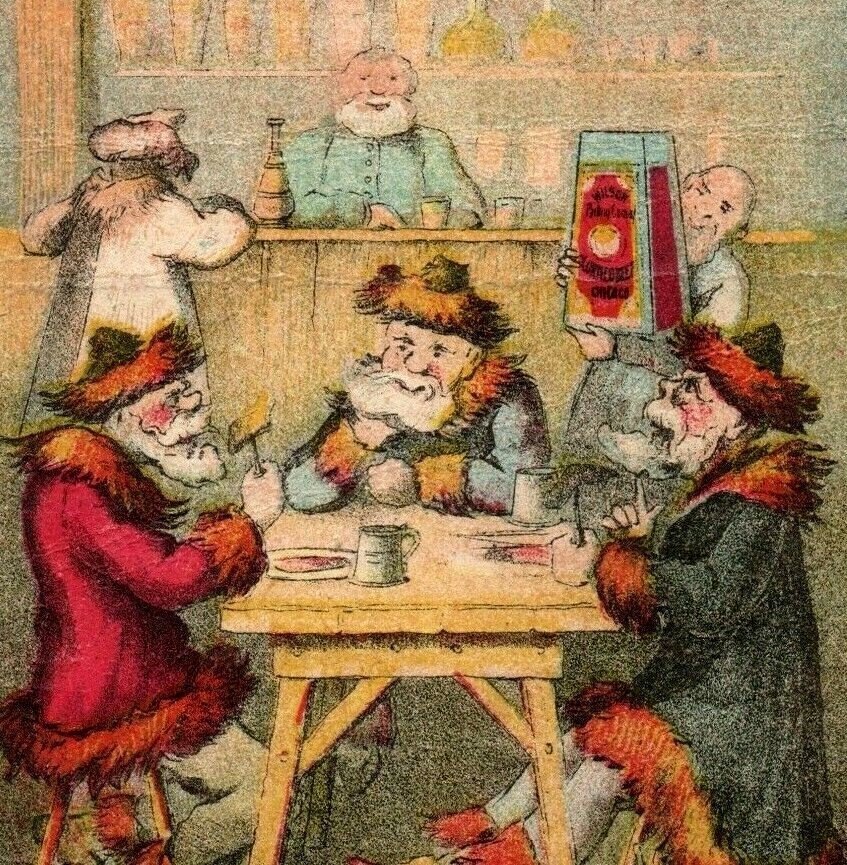 1870’s Cooked Corned Beef Wilson Packing Co. Russian Men Eating P168