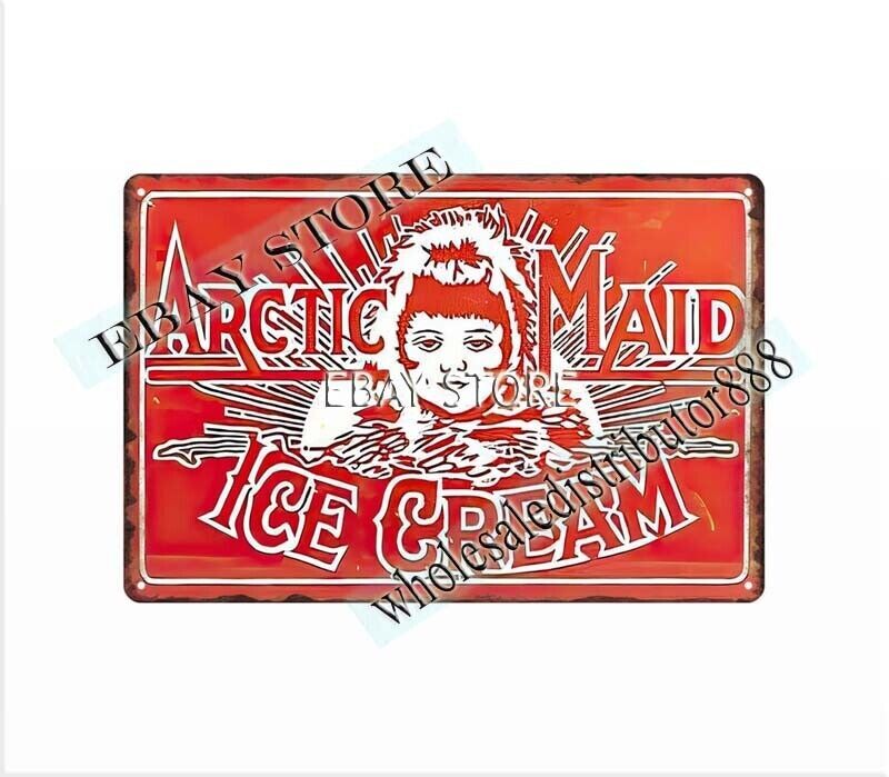 Arctic Maid Ice Cream metal tin sign home garden wall decor