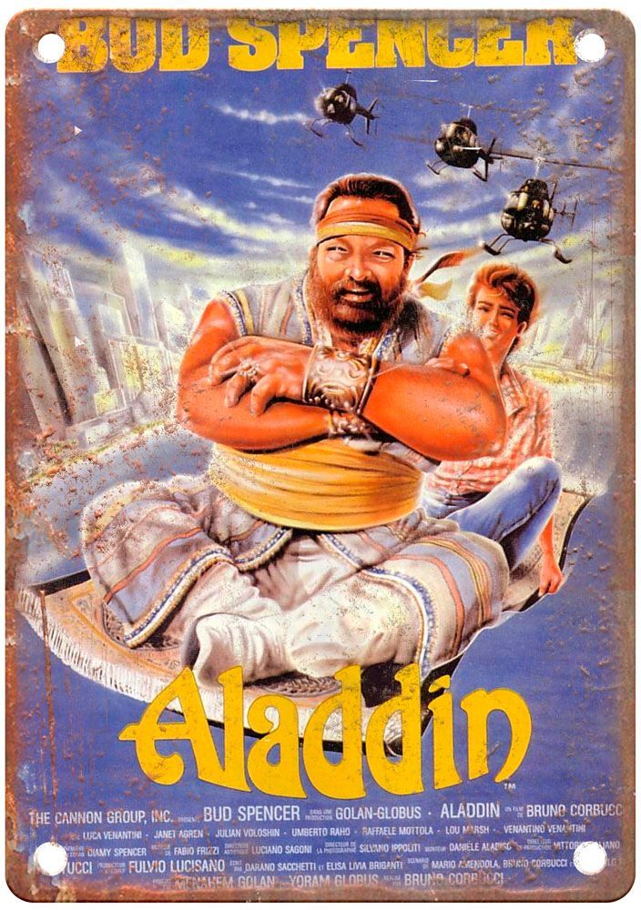 Aladdin 1986 Vintage Movie Poster Old Retro Look Metal Sign MP81