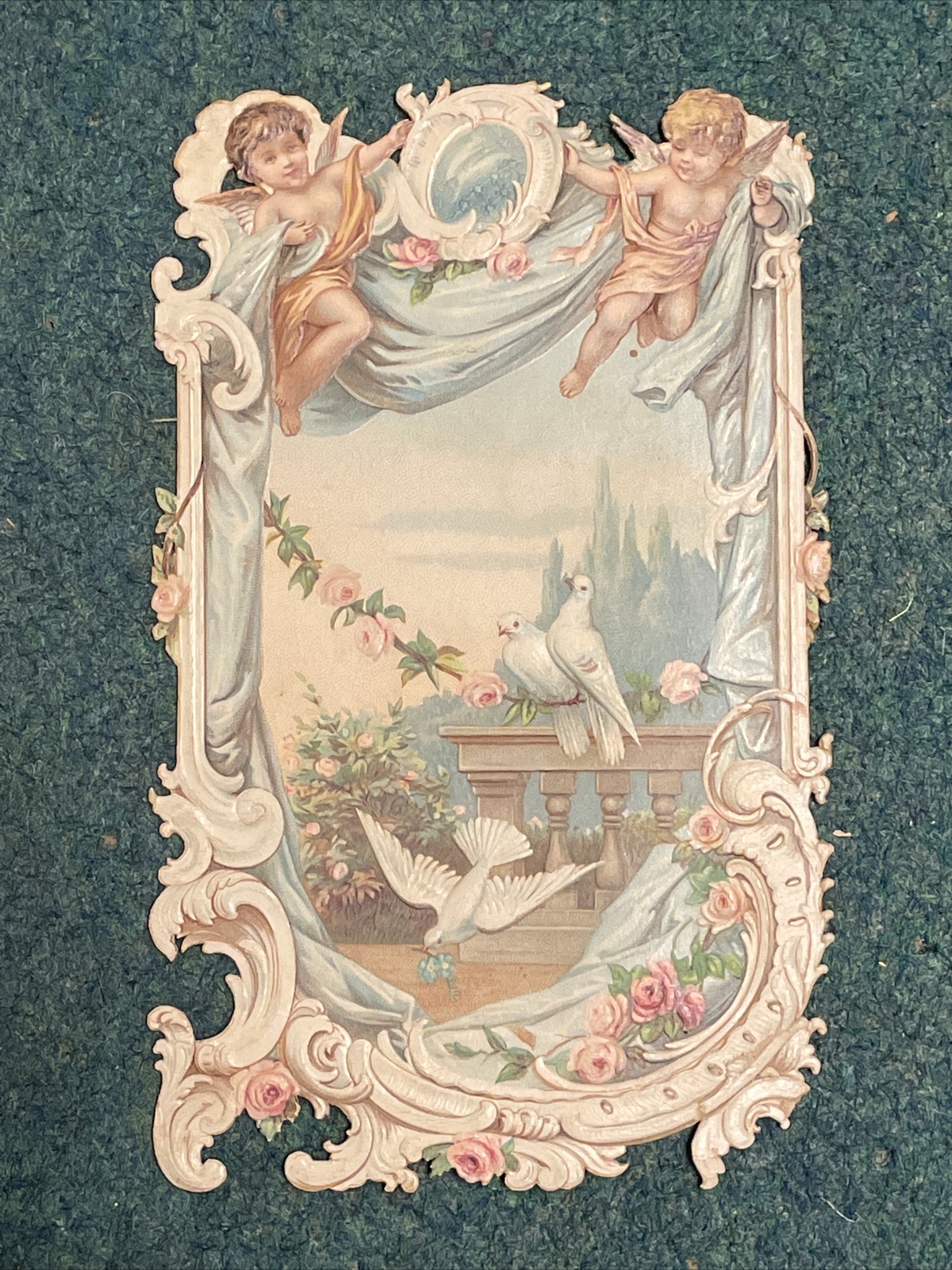 Victorian Die Cut Trade Card C.D. Kenny Tea Dealer Coffee Roaster Baltimore MD