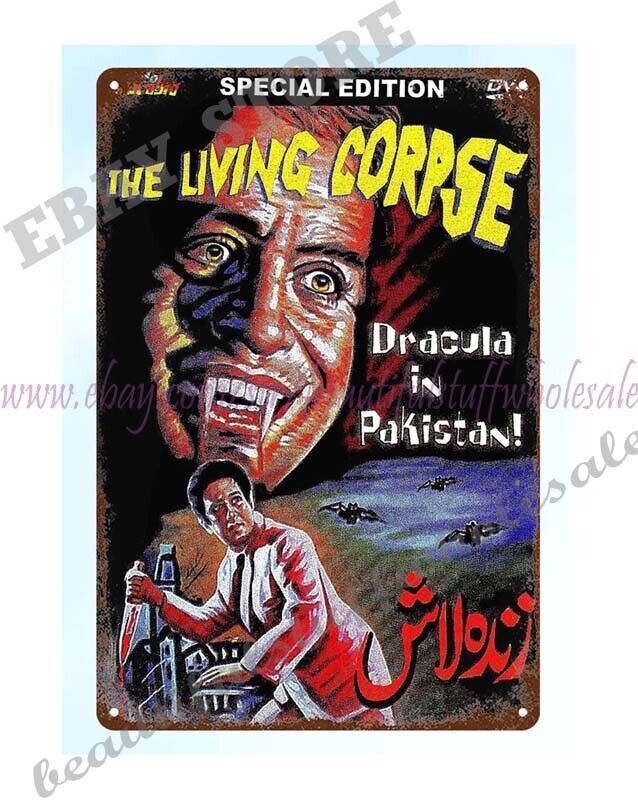 country kitchen decor The Living Corpse horror movie poster metal tin sign