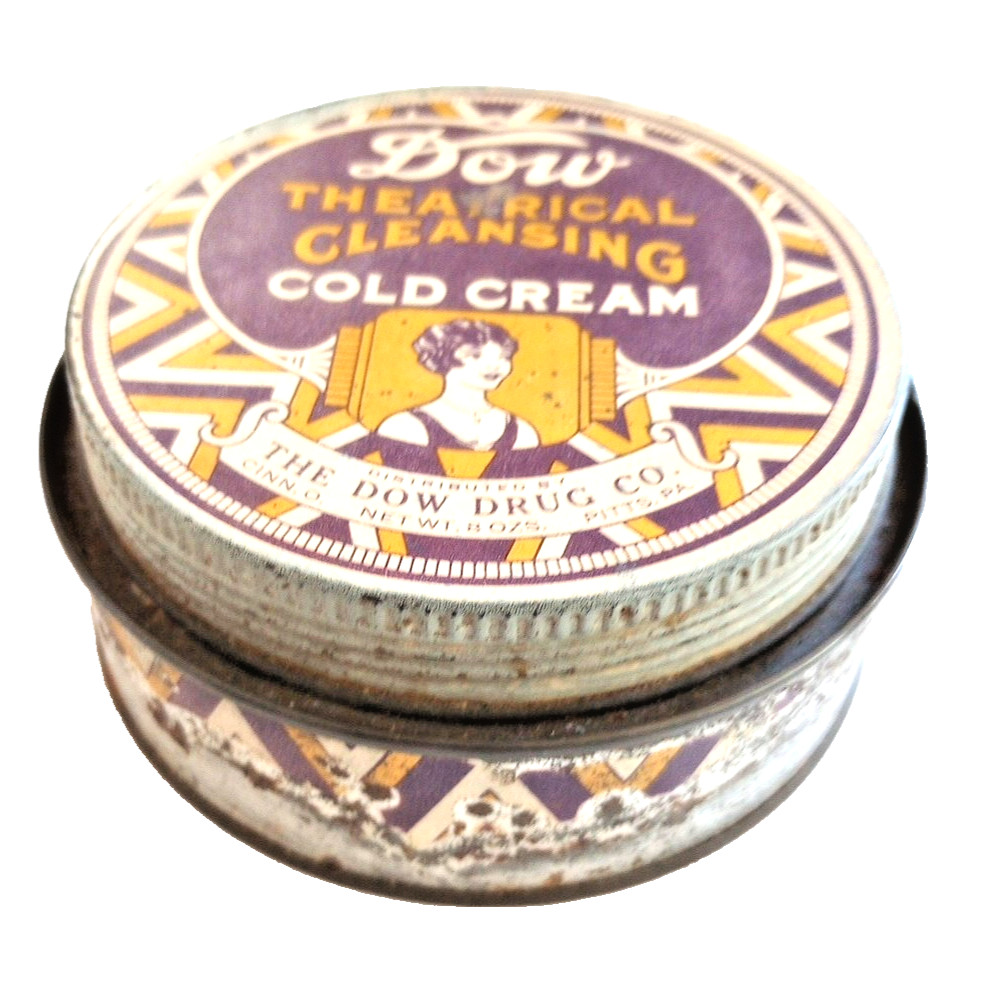 Vintage Dow Theatrical Cleansing Cold Cream Tin The Dow Drug Company Pittsburgh