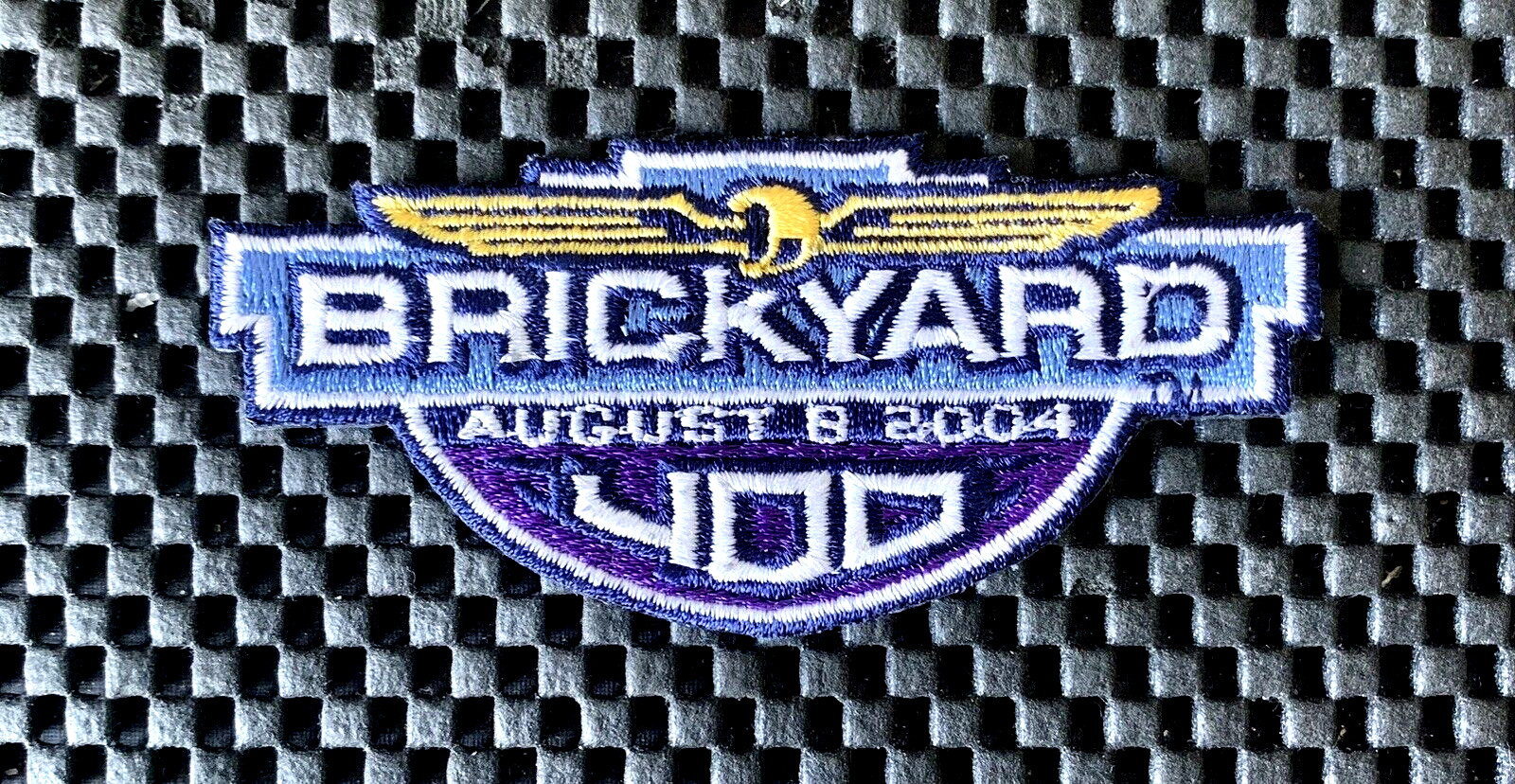BRICKYARD 400 AUGUST 8, 2004 EMBROIDERED SEW ON PATCH NASCAR AUTO 3 3/4 x 1 3/4″