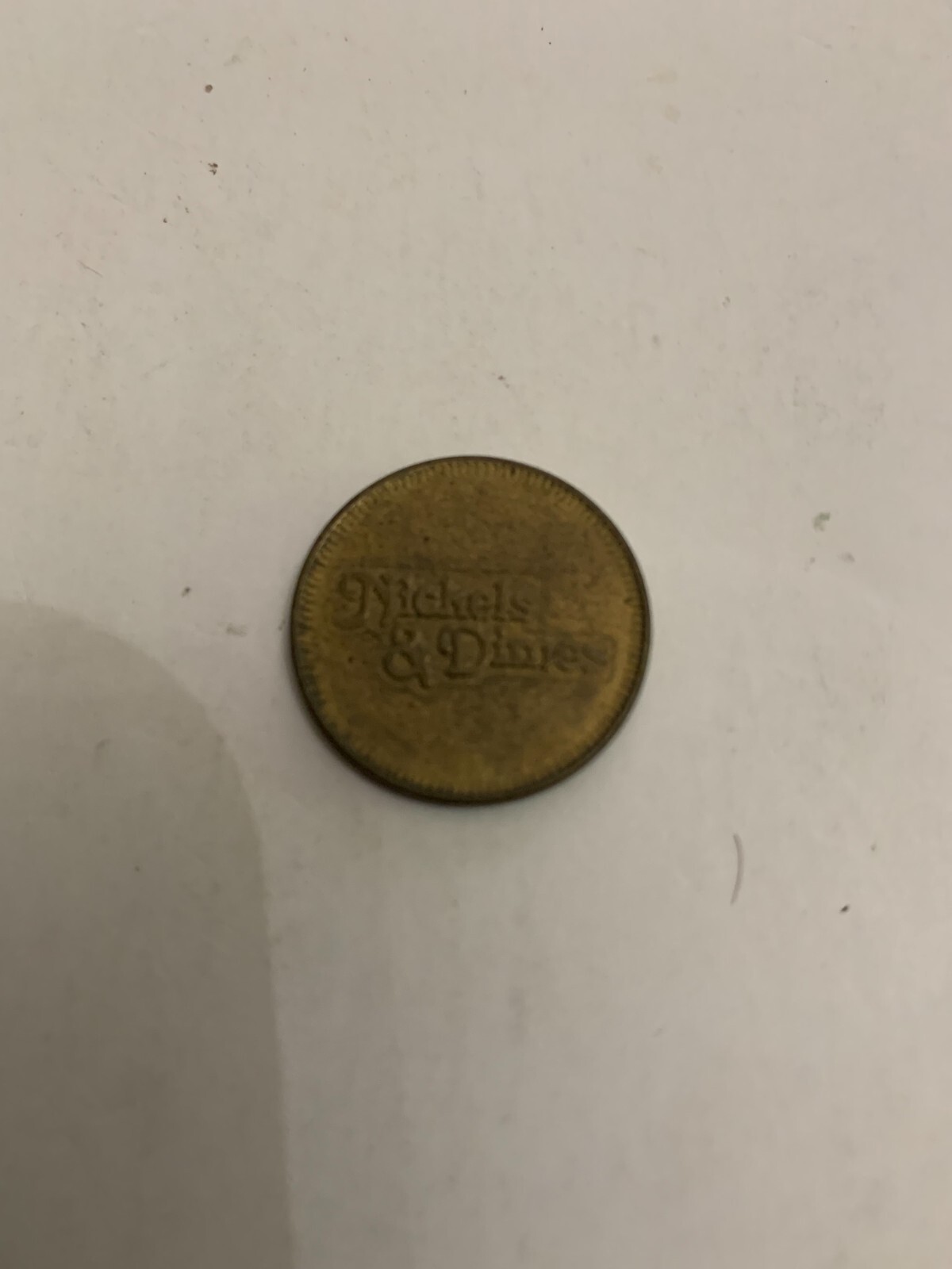 Vintage Brass Nickels & Dimes Game Room Token