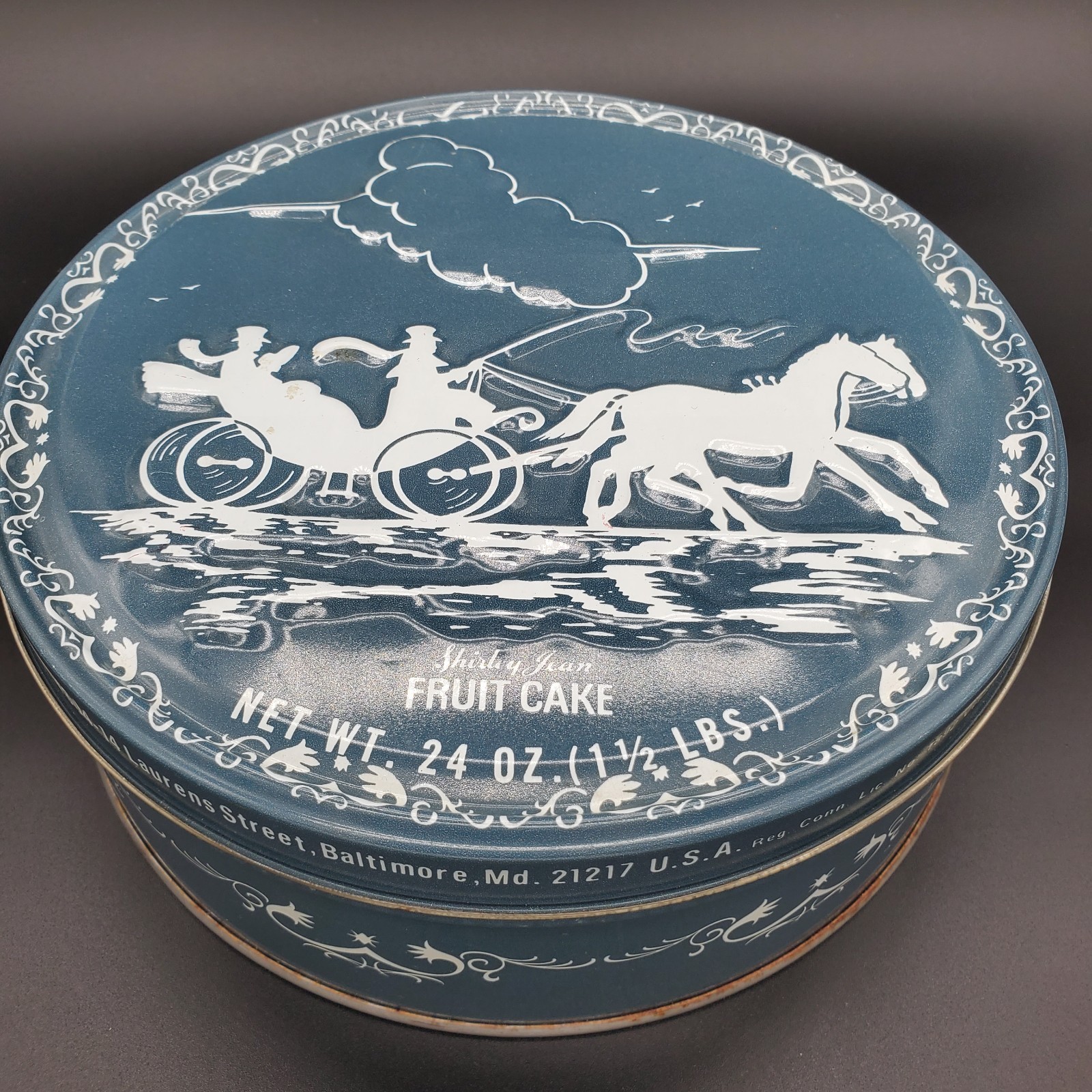 Shirley Jean Vintage Fruitcake Tin Capitol Cake Company Baltimore