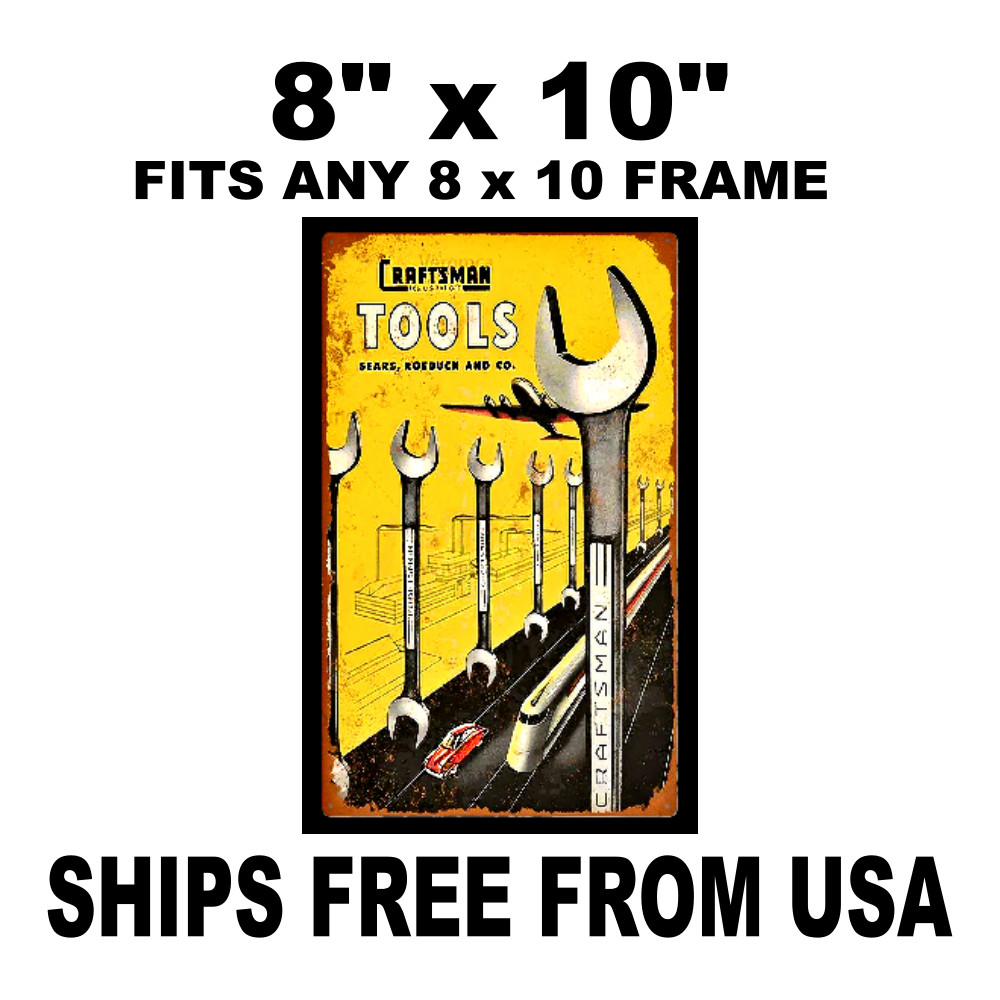 Craftsman Tools Sign Sticker Fridge – Vintage Replica 3 Sizes