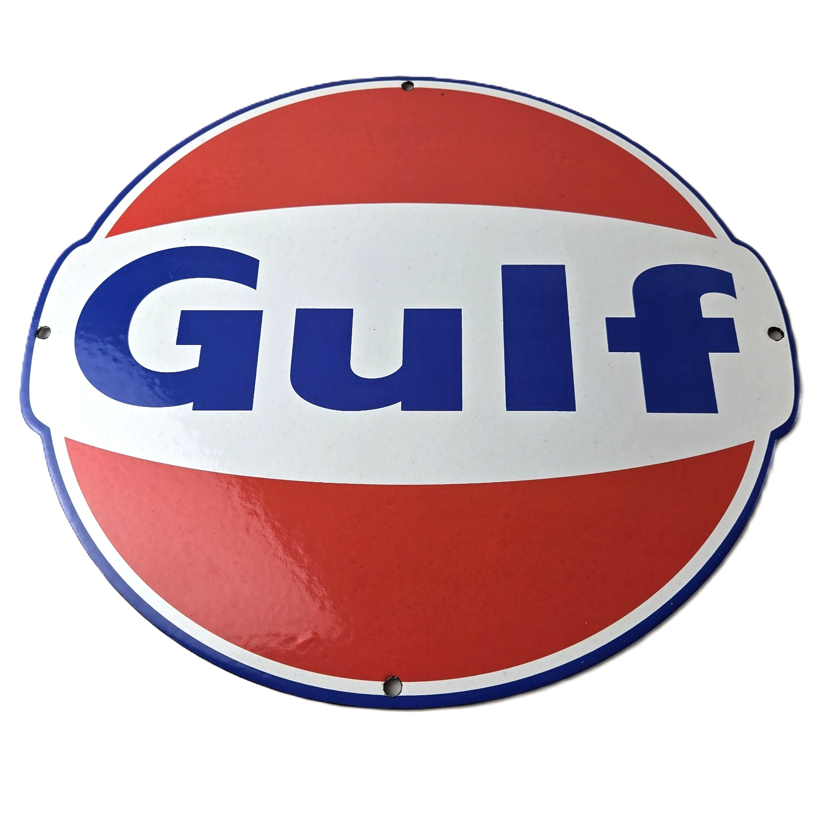Vintage Gulf Gasoline Sign – Large Service Station Gas Pump Advertising Sign