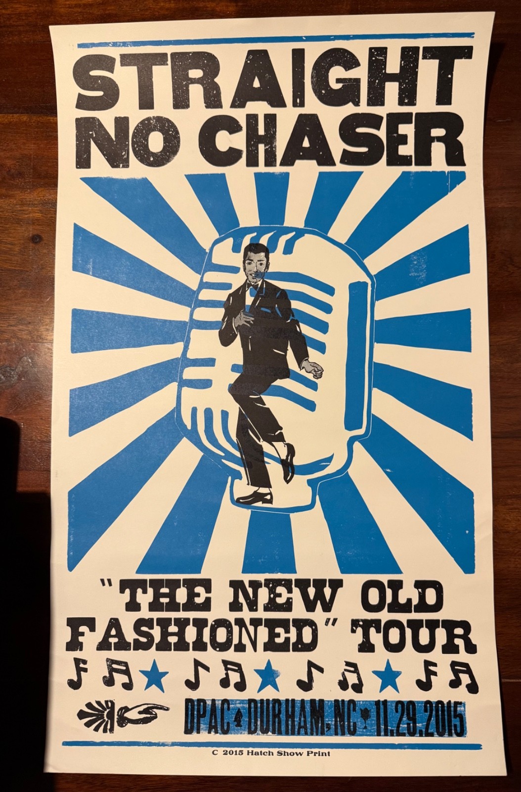 Straight No Chaser Tour Poster – HATCH SHOW PRINT, Durham NC 2015