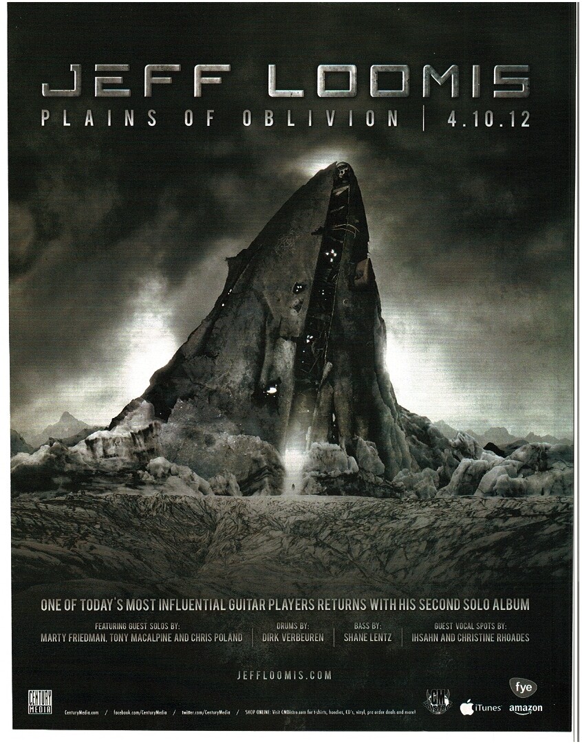 JEFF LOOMIS Plains Of Division 2012 Magazine Promo Ad Album CD
