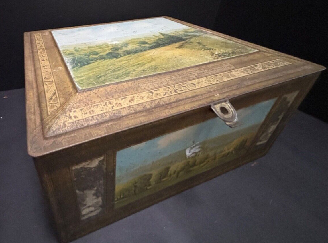 Antique Tin 1930s Mohawk Valley Litho Advertising Beech-Nut Bread Box Storage #2