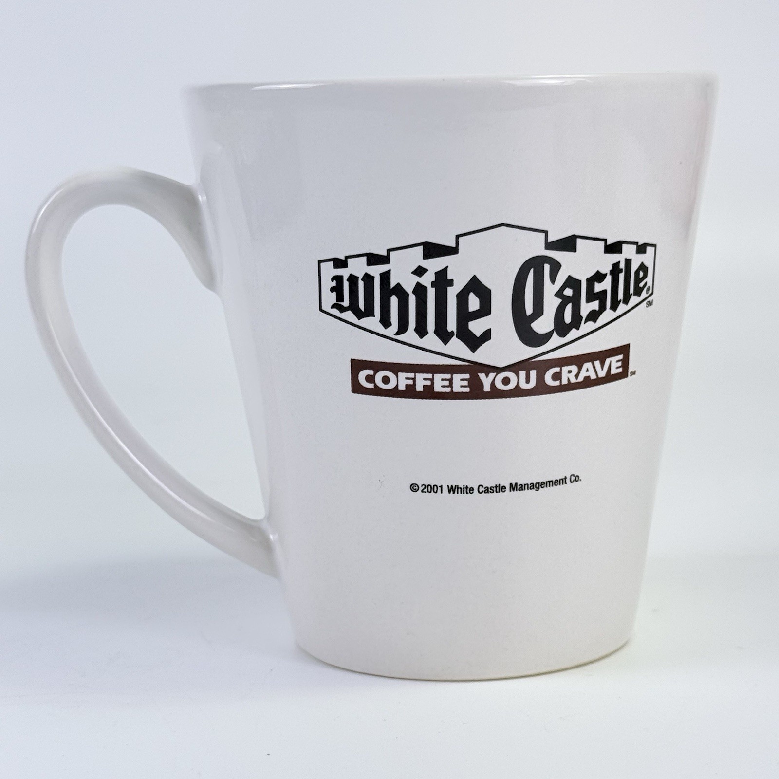 White Castle Coffee Mug 2001 Vintage Real Good Coffee You Crave Latte Cup 12oz