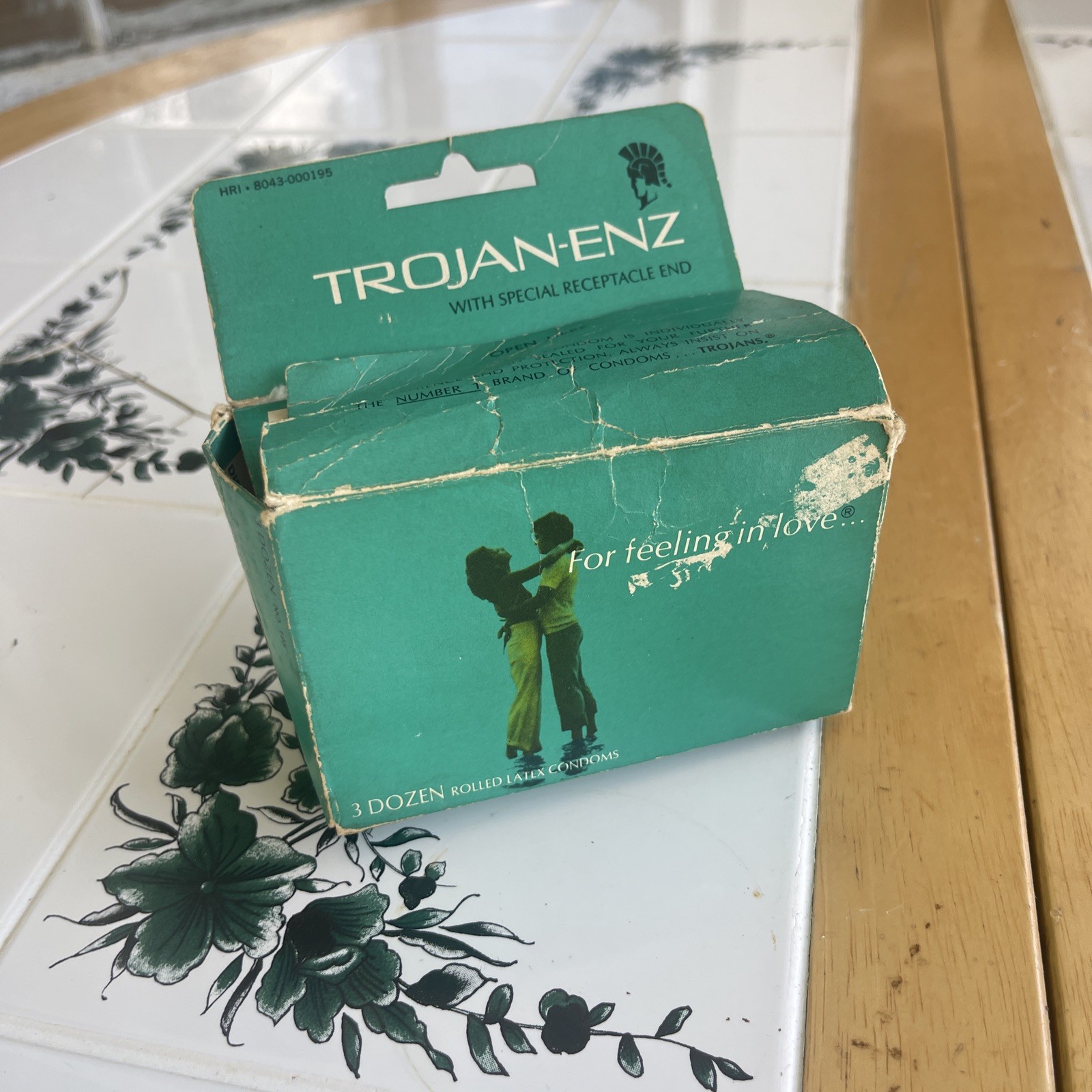 Trojan Enz Condoms 36 Count 1979 Manufacturer Date 13 In Box Vintage Retro Ad