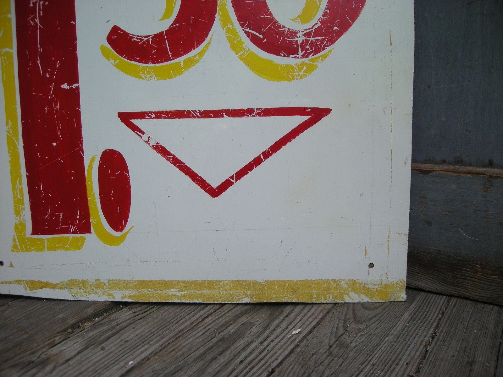 Vintage Circus Fair Carnival Sign Hand Painted Metal Sign Orignal -15″ x 14 3/4″