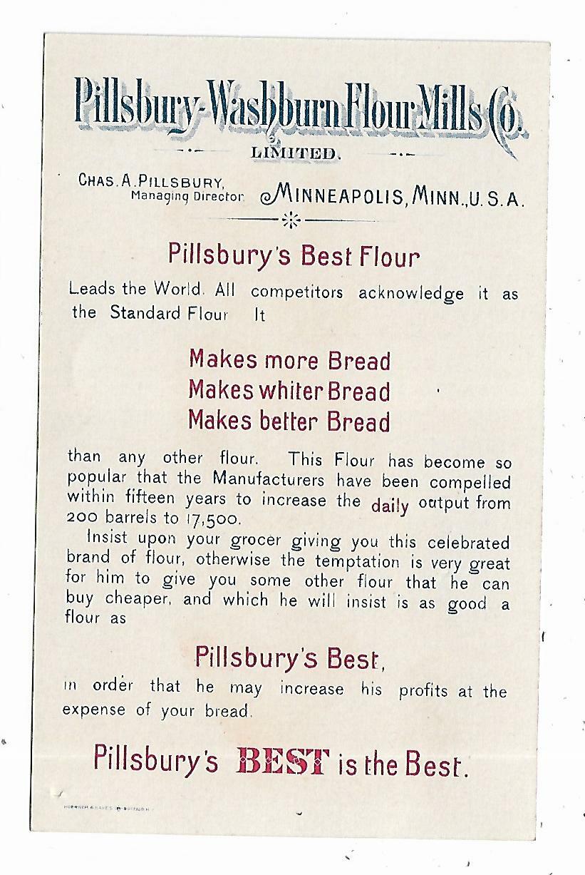 VTC Pillsbury Best Flour Women Spinning Top Washburn Pollard Proctorsville VT
