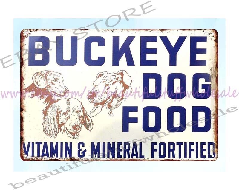 wall art restaurant wall decor pub living room Buckeye Dog Food metal tin sign