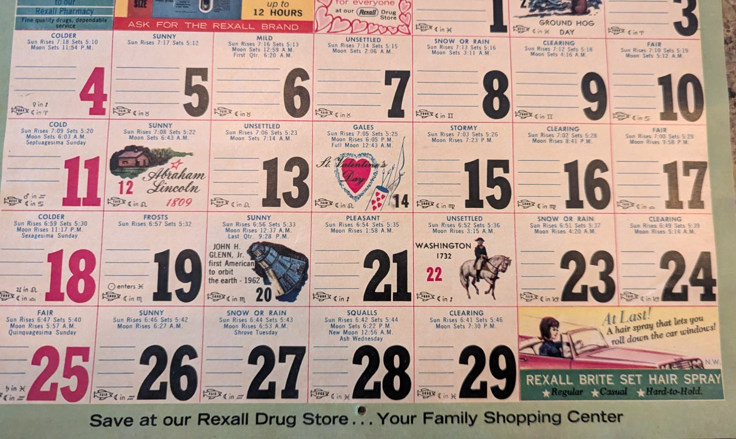Vintage All Seasons Greetings 1968 Rexall Drug Store Alexandria MN Christmas D1