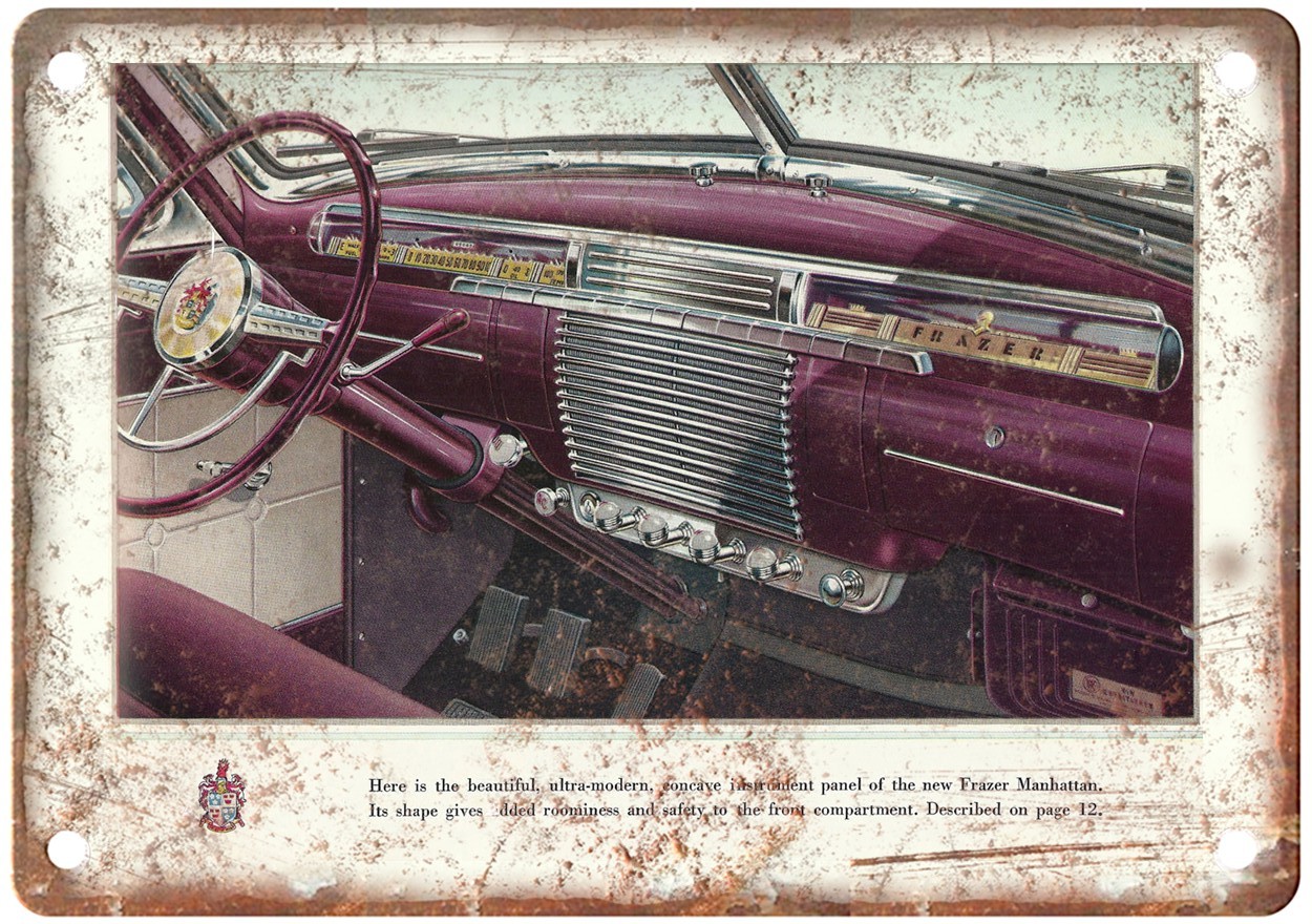 1948 Frazer Manhattan Vintage Auto Ad Retro Look Metal Sign AN3506