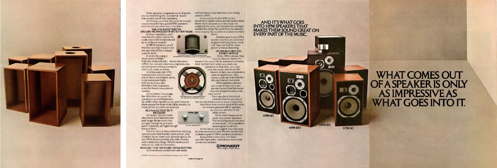 Vintage Pioneer HPM Loudspeakers ad – High Fidelity Apr-80