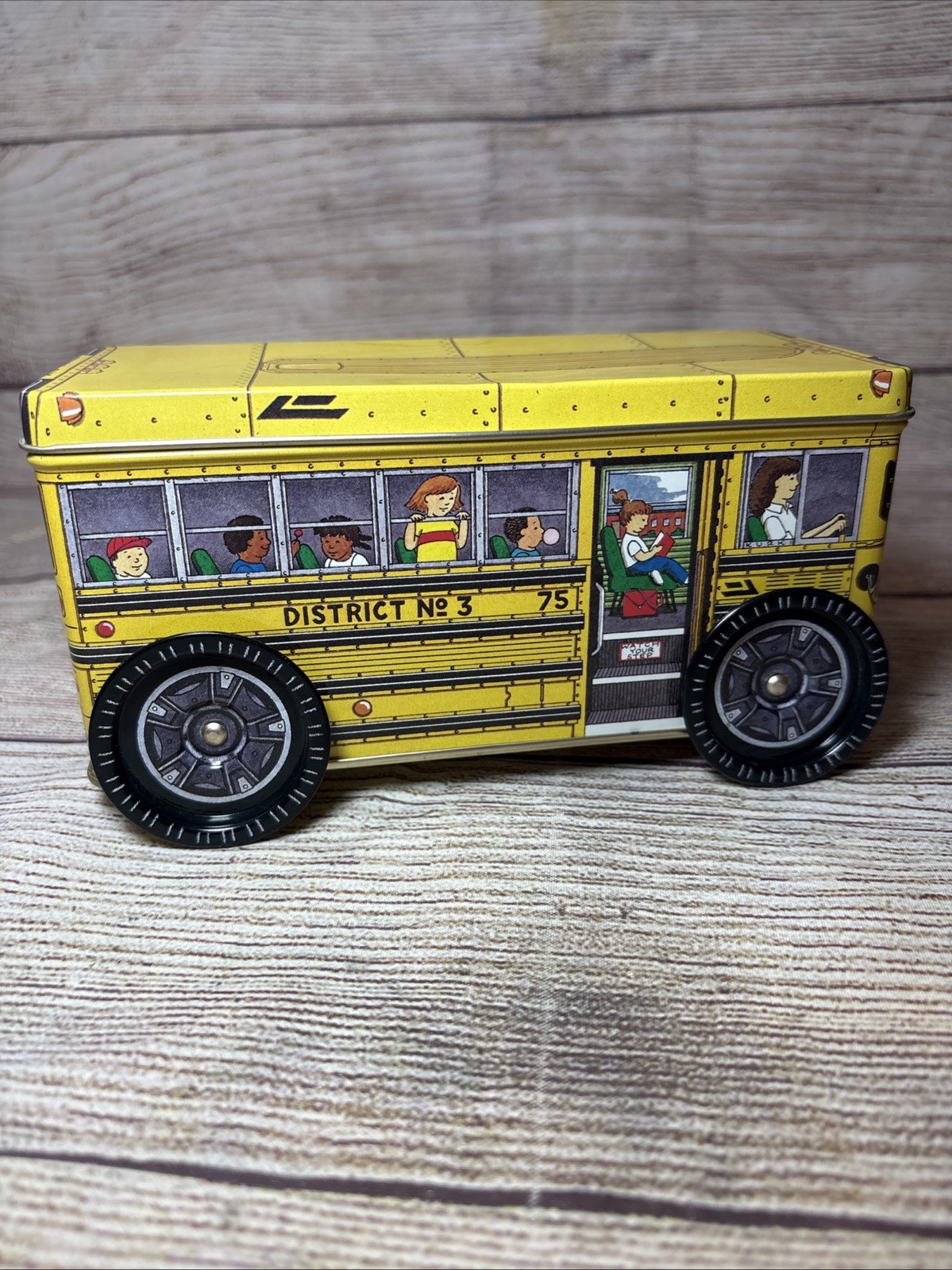 Vintage School Bus 75 District No.3 Keller Charles of Philadelphia Tin Canister