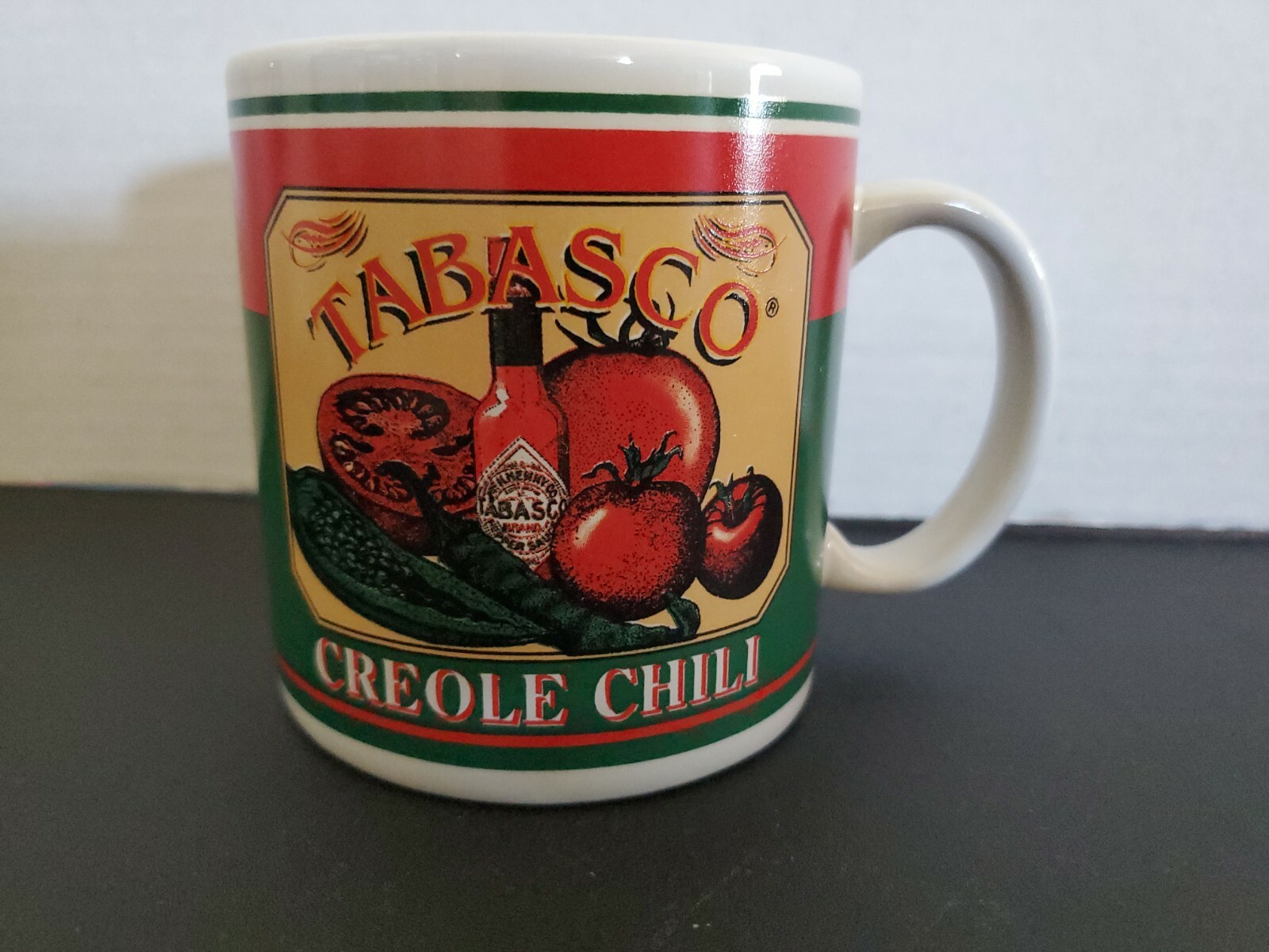 New Official TABASCO CREOLE CHILI Soup Cup Coffee Mug Hot Sauce Southern Kitchen