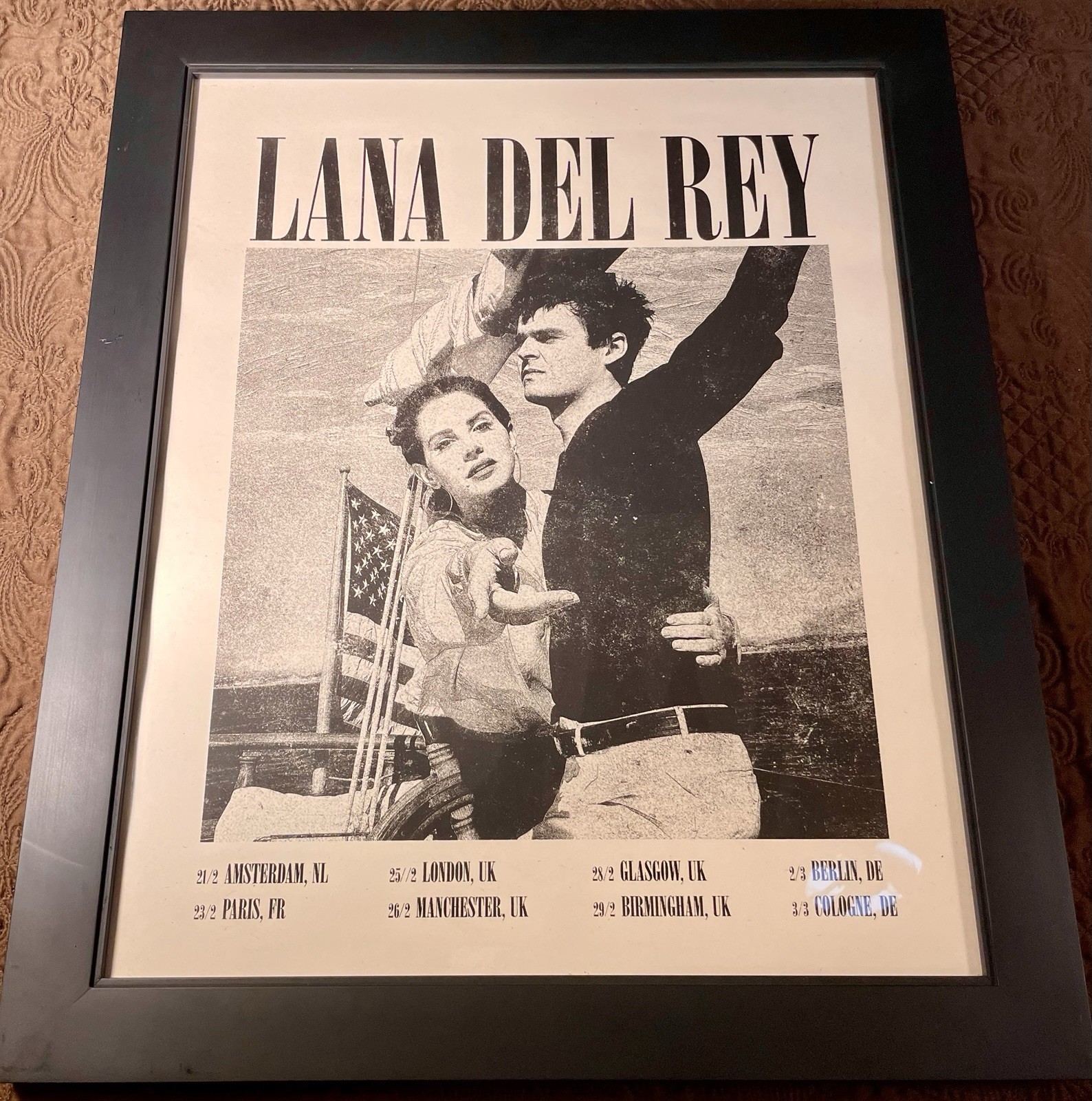 FRAMED “20 x 16” LANA DEL REY “NORMAN F***ING ROCKWELL” European Tour Poster