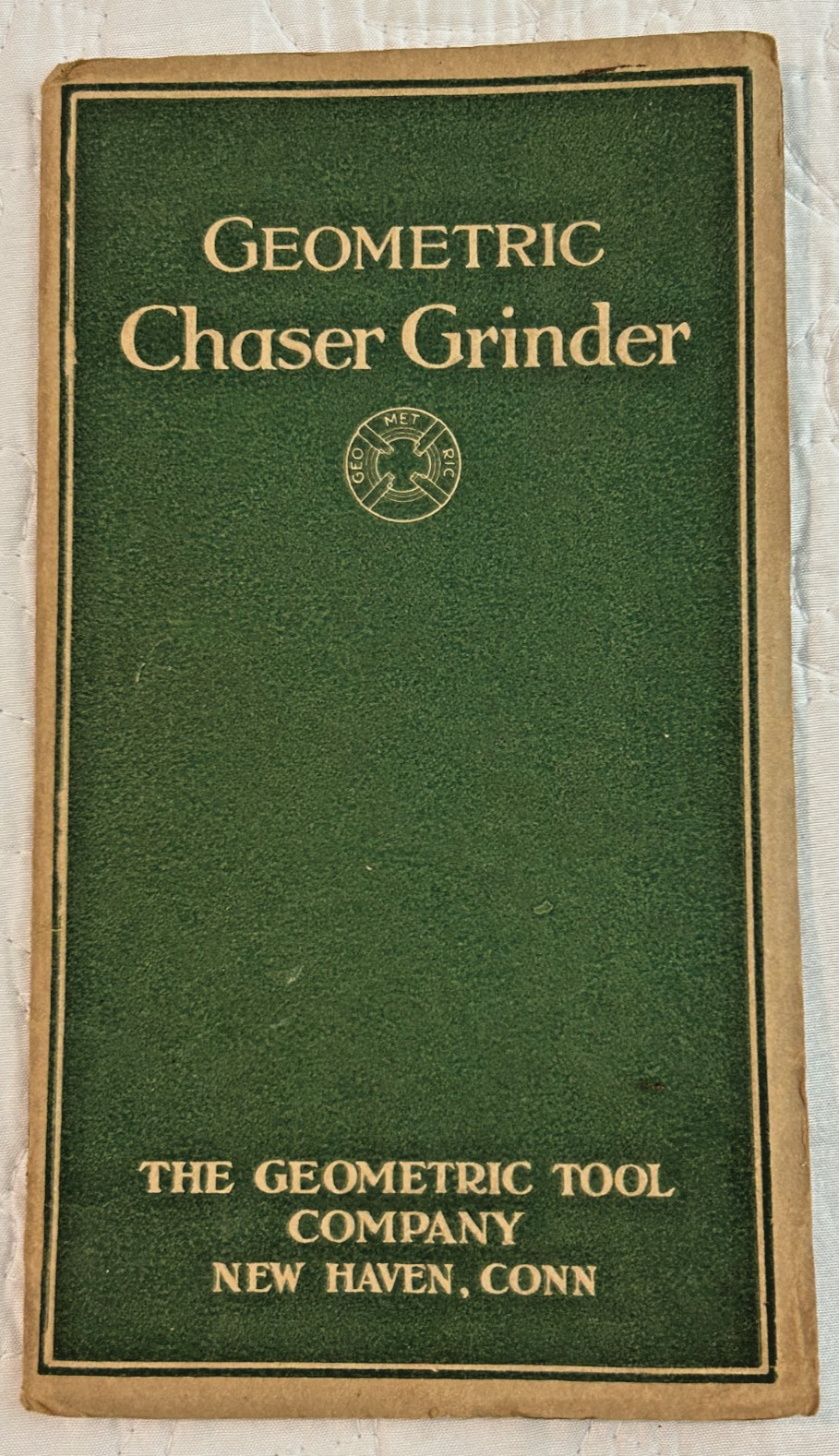 Vintage Geometric Chaser Grinder Owners Manual Geometric Tool Co New Haven CT