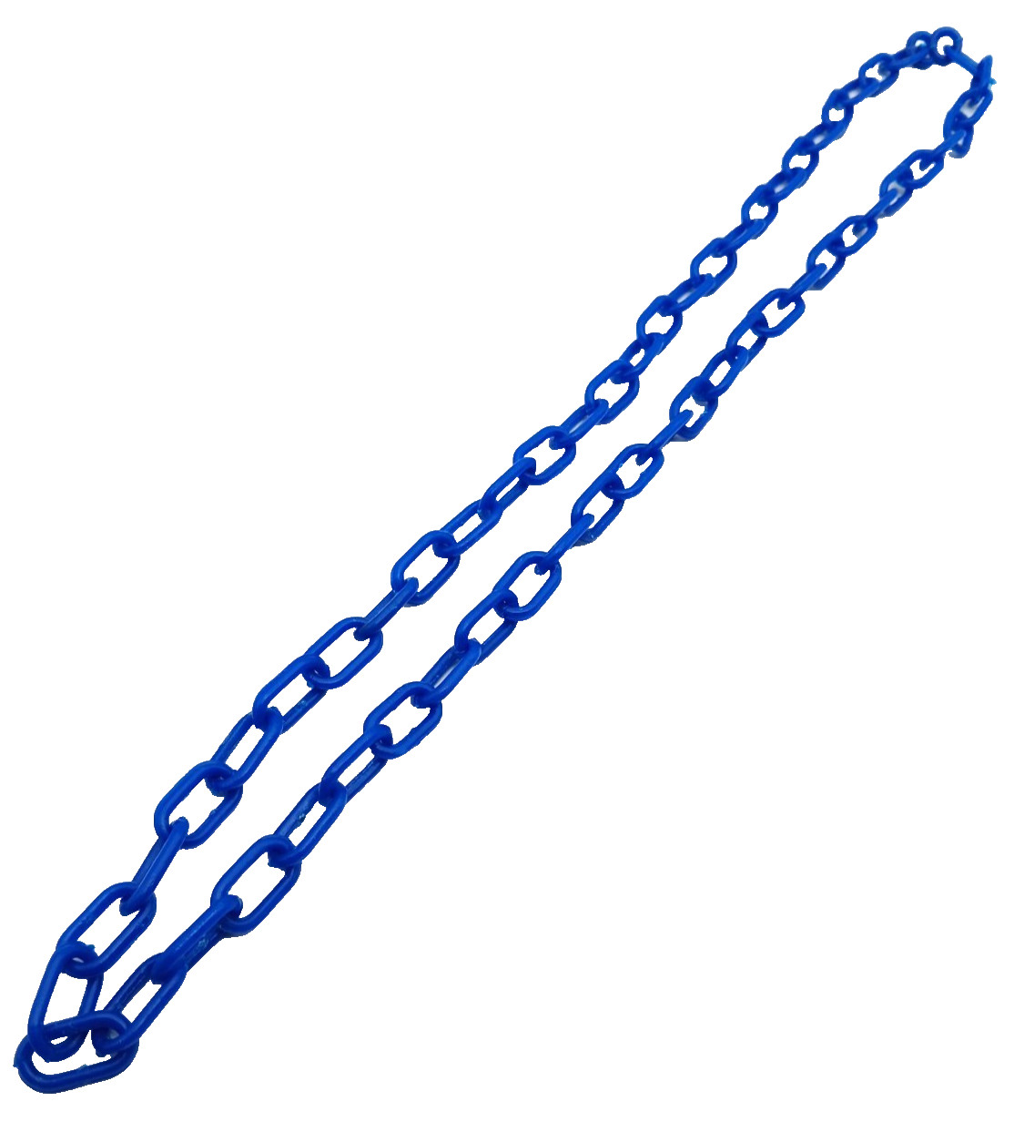 Vintage 1980s Plastic Link Chain Dark Blue for Bell Charms Necklace