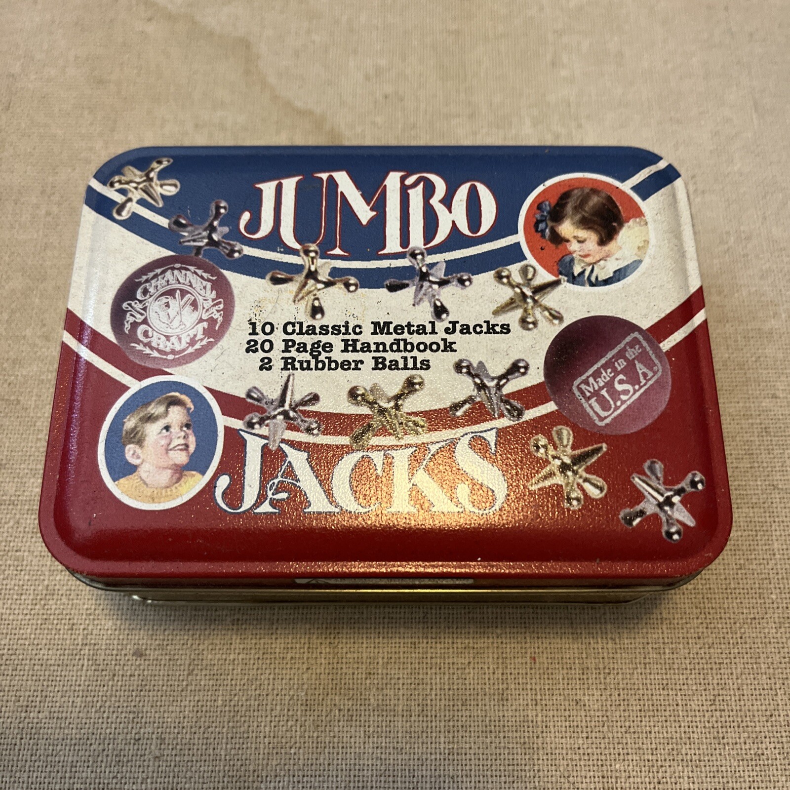 Jumbo Jacks Rectangular Tin Container / ChannelCraft 2000