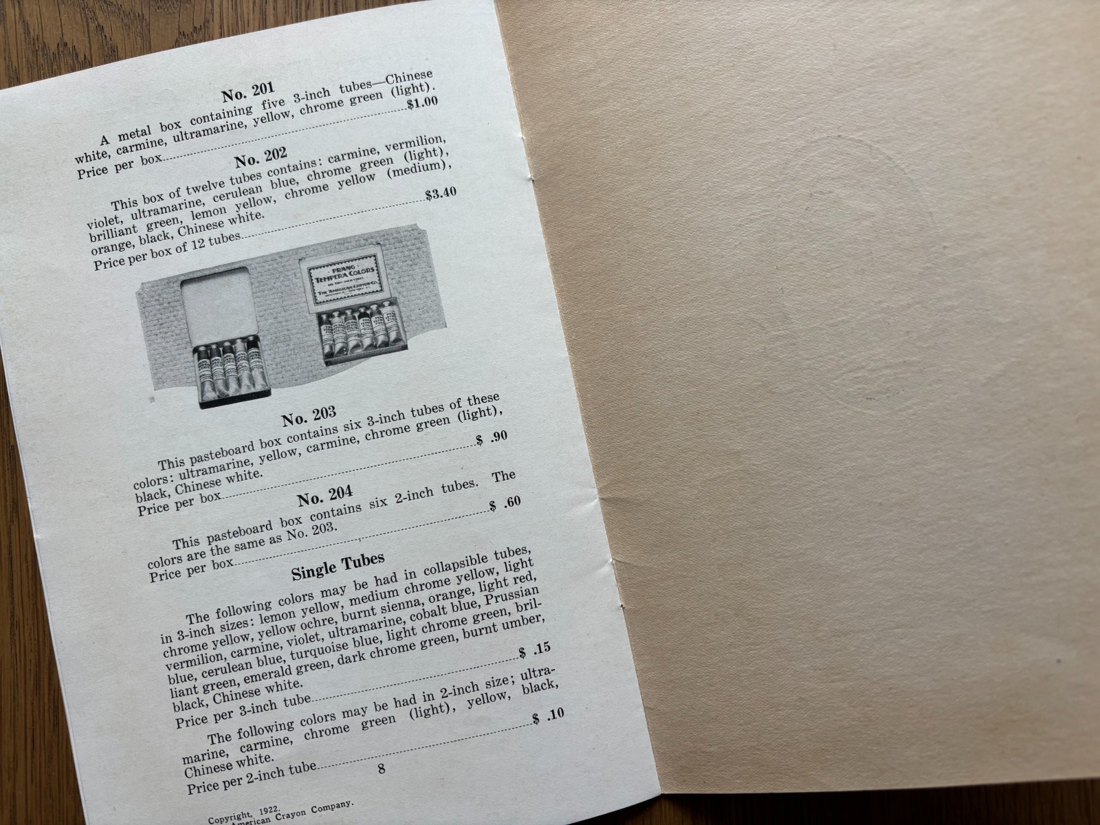 1922 ADV INSTRUCTION BOOKLET PRANG TEMPERA COLORS AMERICAN CRAYON ARTS & CRAFTS