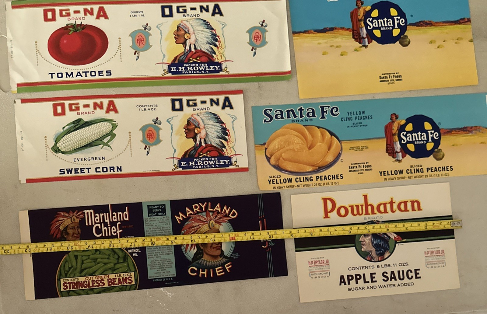 14p Vintage Indian Theme Fruit Box Veggie Can Label Craft Scrapbook Junk Journal