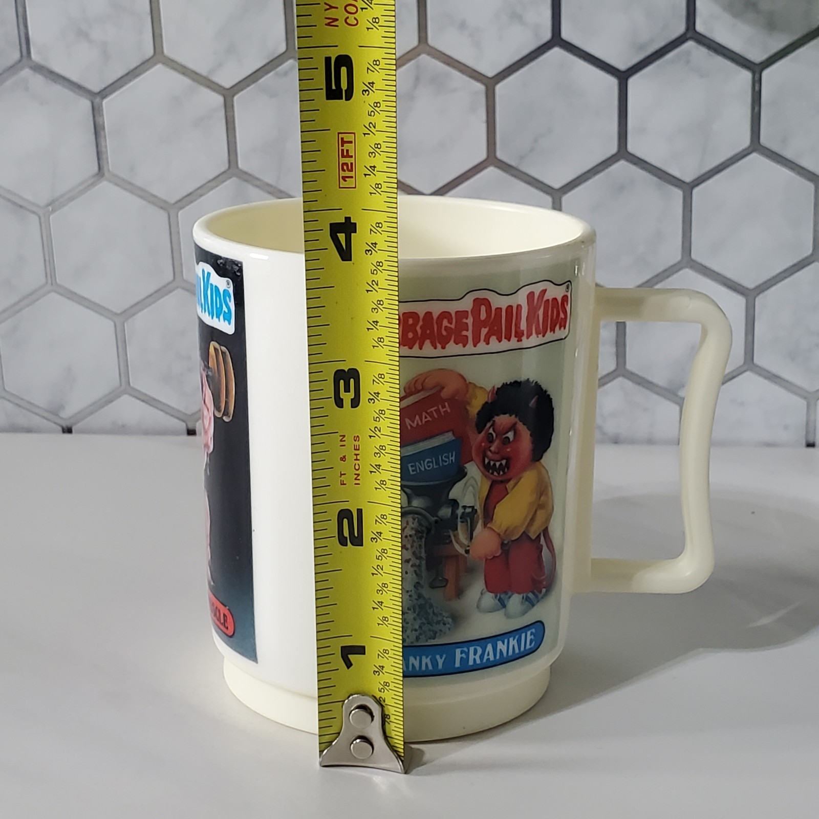 Garbage Pail Kids Plastic Mug Drinking Cups Peter Pan industries 1986 Lot of 4