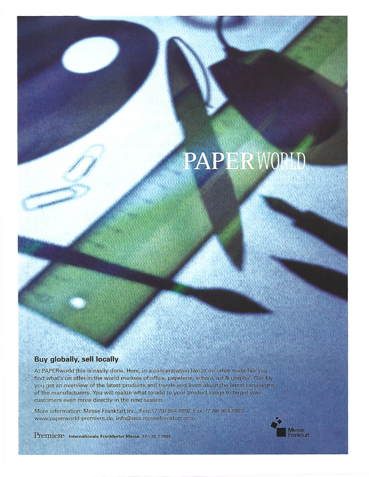 Paperworld Trade Fair Print Ad, Messe Frankfurt Paperworld Magazine Ad