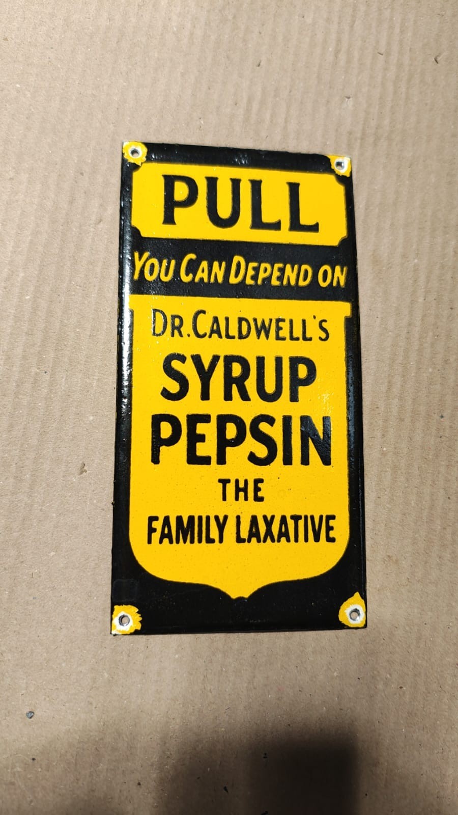 Porcelain Caldwell’s Enamel Sign 8 x 4 Inches