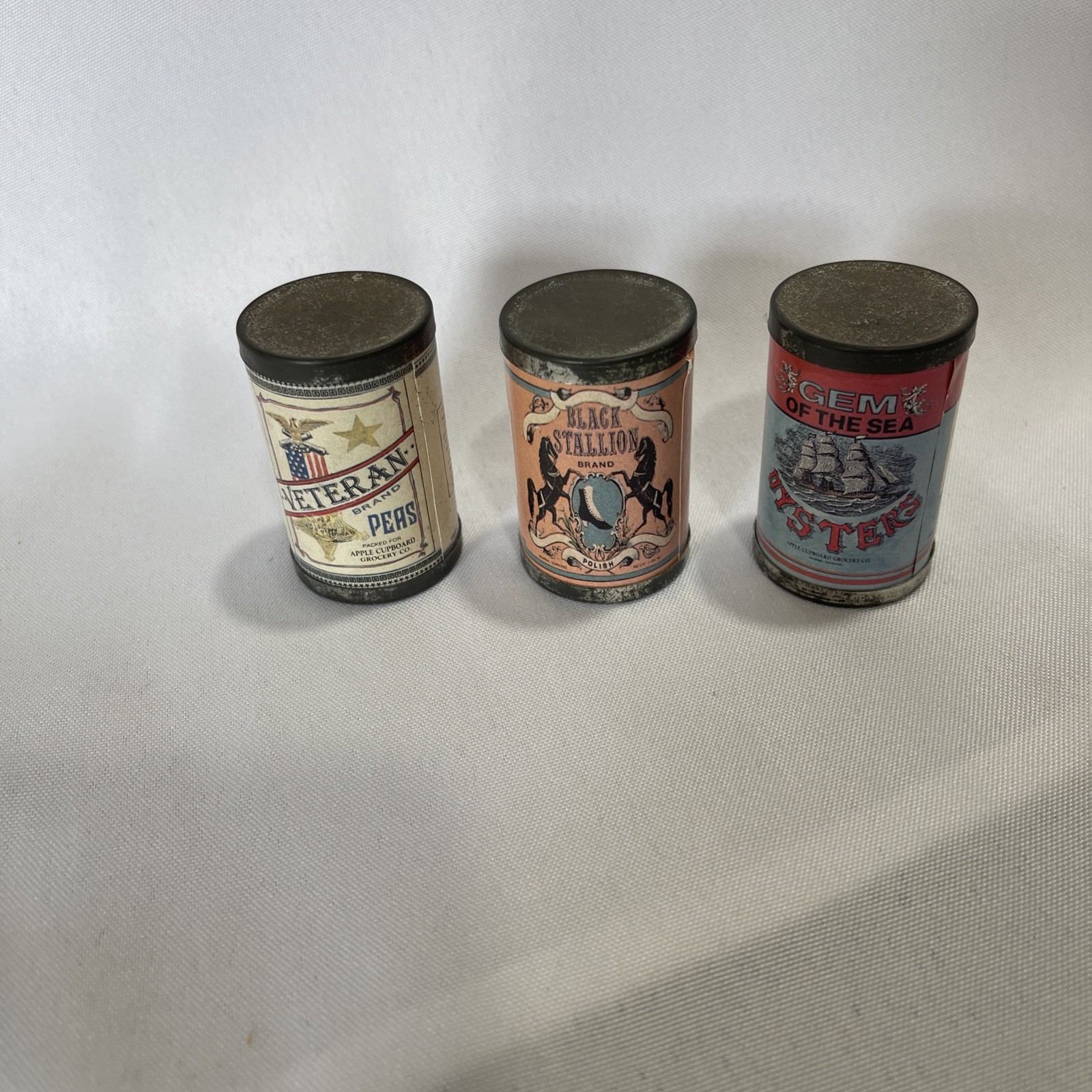 Mini Tins For A Shelf Lot Of 3
