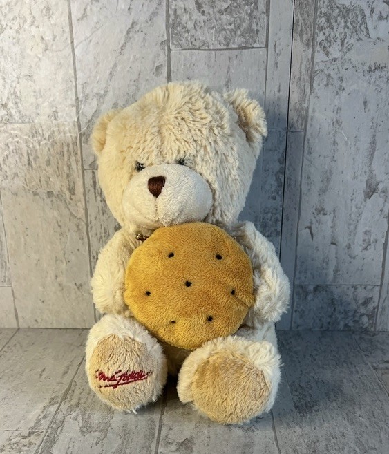 Mrs. Fields Teddy Bear Holding Giant Cookie Plush Stuffed Animal