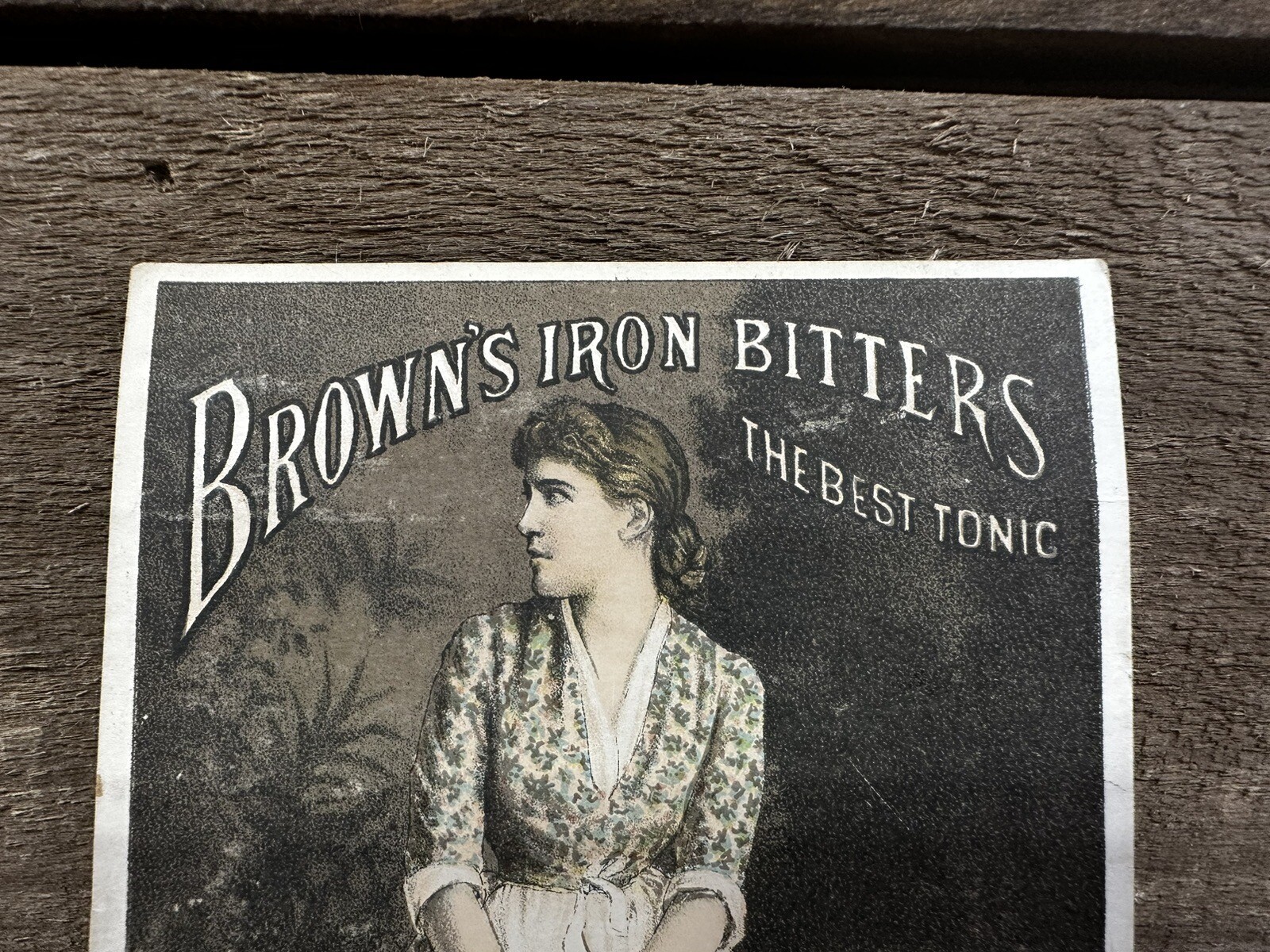 Victorian Advertising Trade Card Brown’s Iron Bitters Chemical Baltimore MD