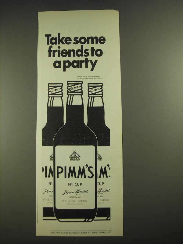 1978 Pimm’s No. 1 Cup Ad – Take Some Friends to a Party