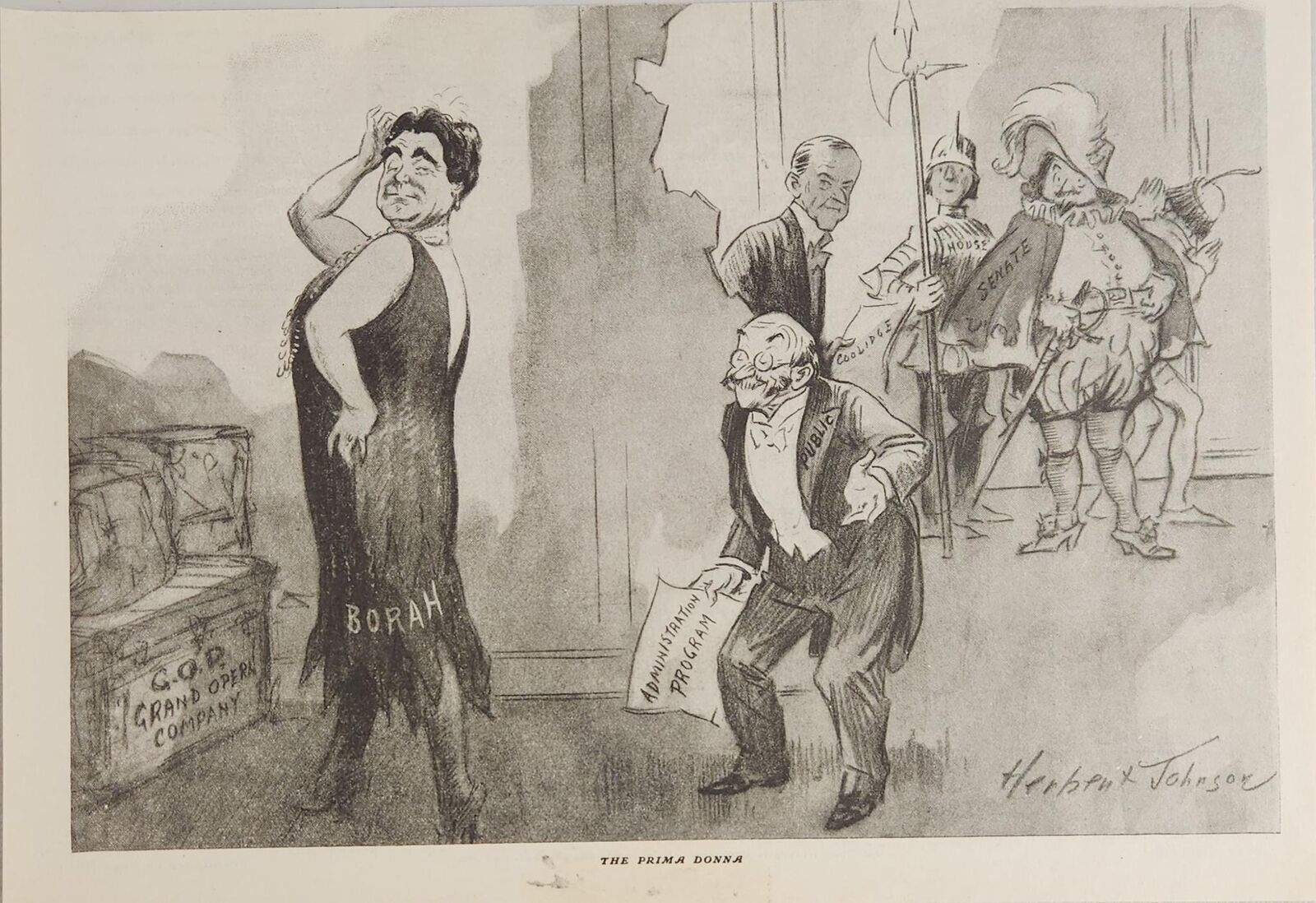 1925 Magazine Political Cartoon President Coolidge Illustrated Herbert Johnson