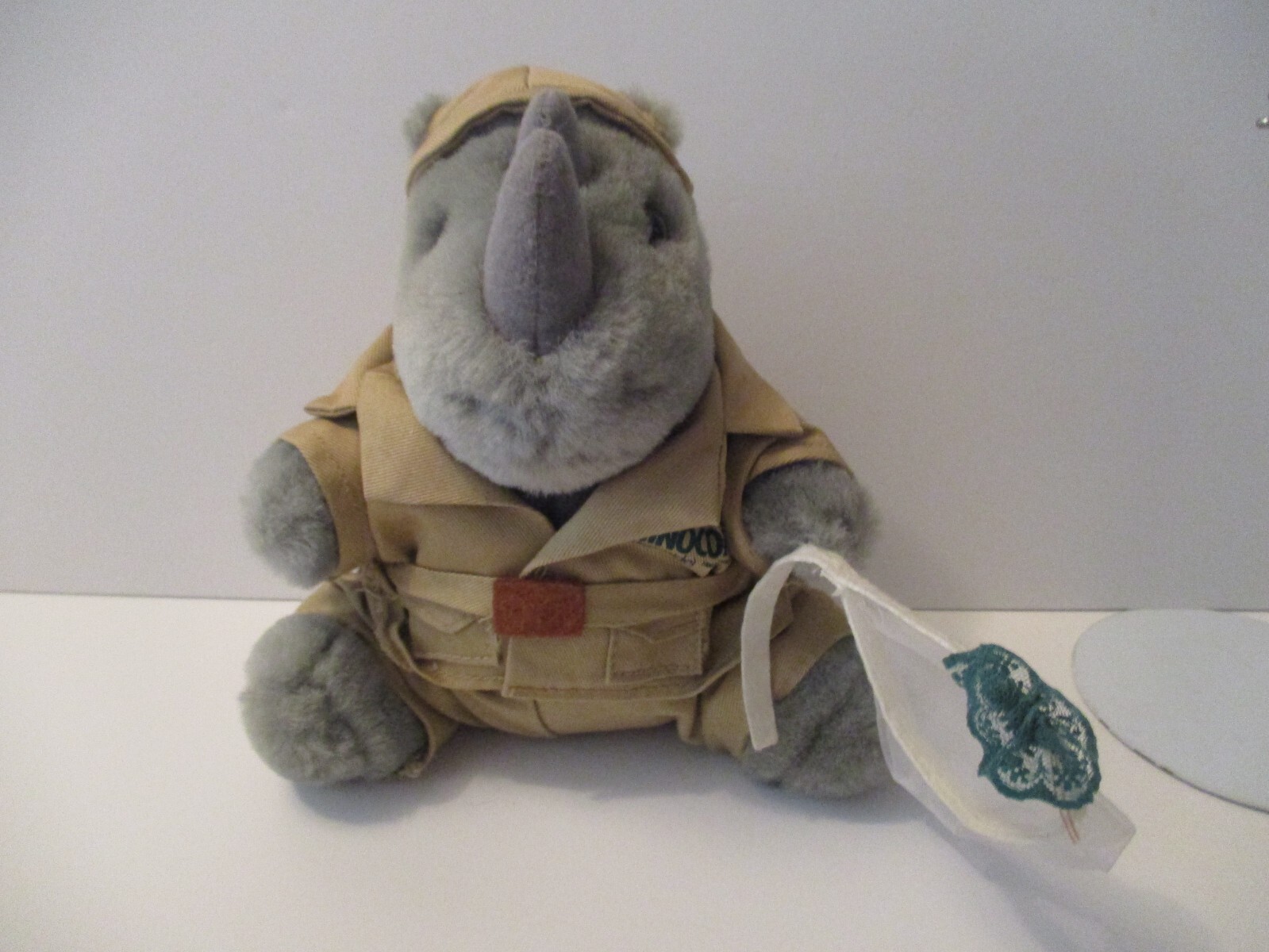 Rhinocort Pharmaceutical Advertising Plush Rhino Safari Stuffed Toy 7″ Promo