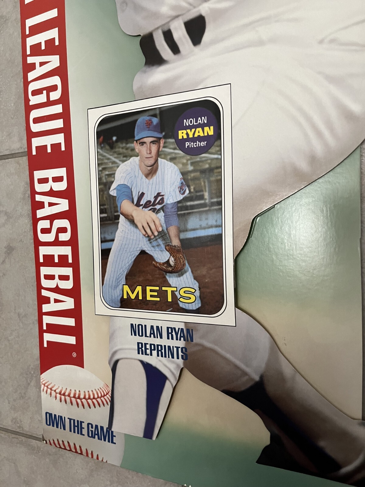 TOPPS Nolan Ryan Texas Rangers Roger Clemens Blue Jays Retail Promo Display Sign