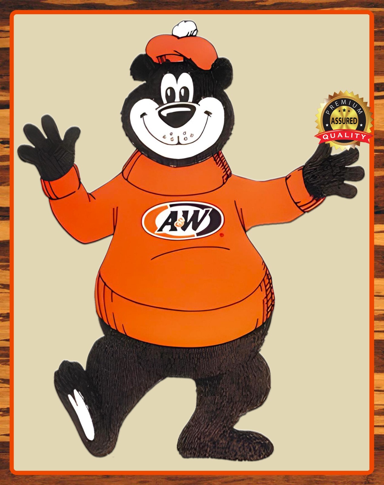 A&W Root Beer – Rooty – The Great Root Bear – Restored – Metal Sign 11 x 14