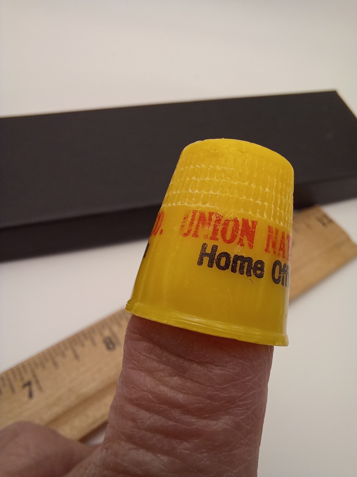 Thimble lot of 2 Advertising Union National Life Insurance Co. Baton Rouge
