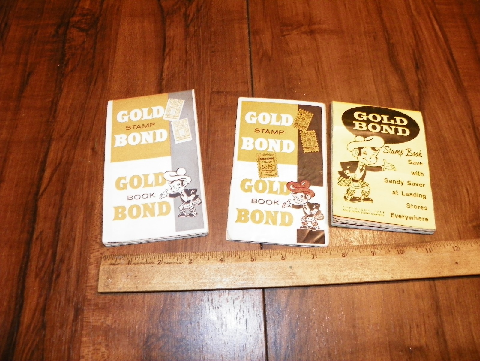 Vintage GOLD BOND STAMPS Premium Redemption Books; Grocery Trading Stamps