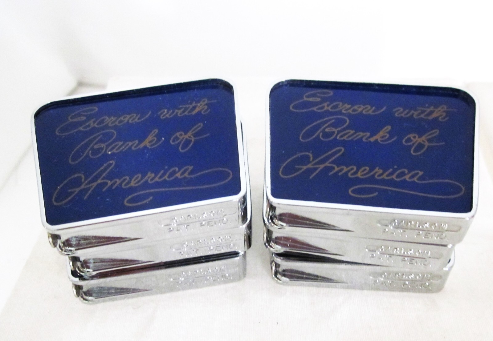 Lot of 6 Advertising Pocket Size 2″ Tape Measures 8 ft Bank of America NOS