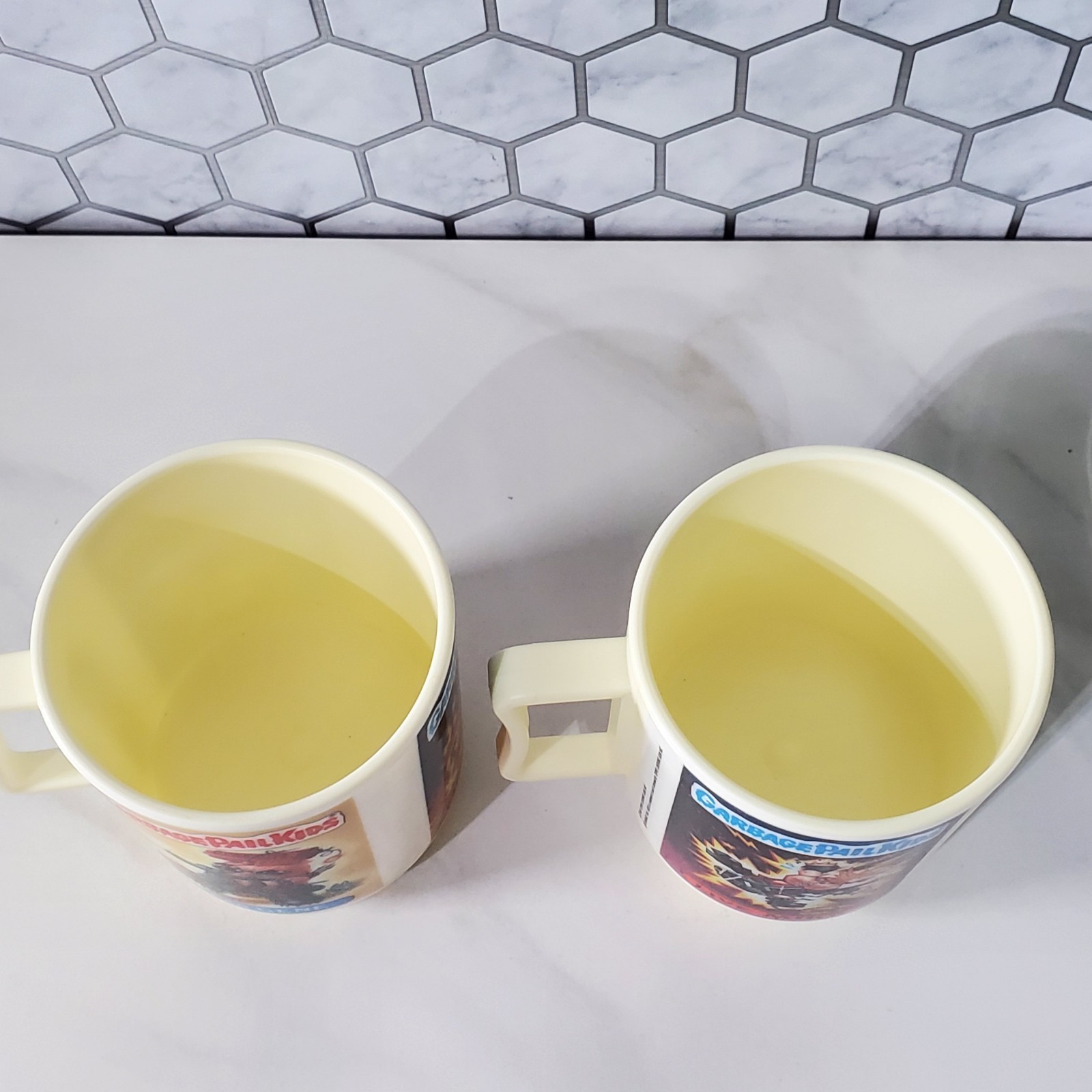 Garbage Pail Kids Plastic Mug Drinking Cups Peter Pan industries 1986 Lot of 4