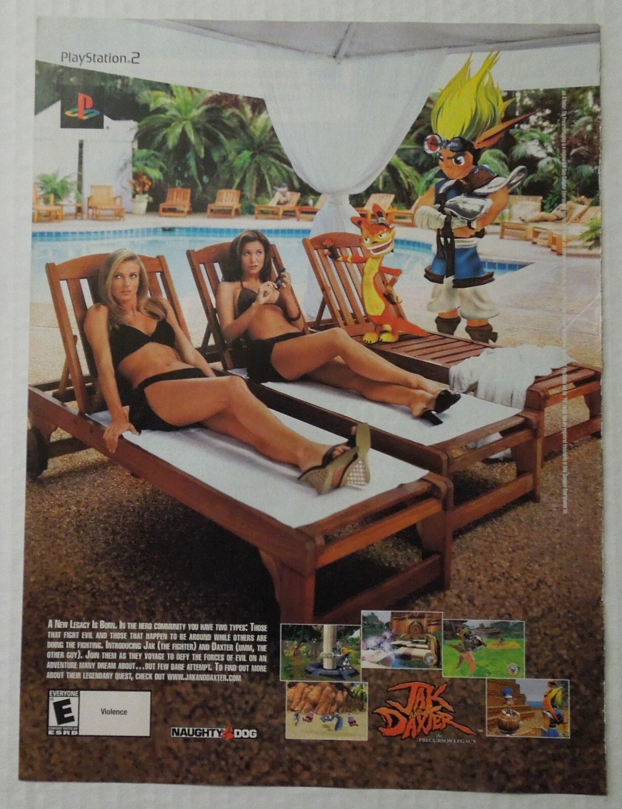 2002 JAK AND DAXTER The Precursor Legacy Game Playstation 2 Magazine Ad