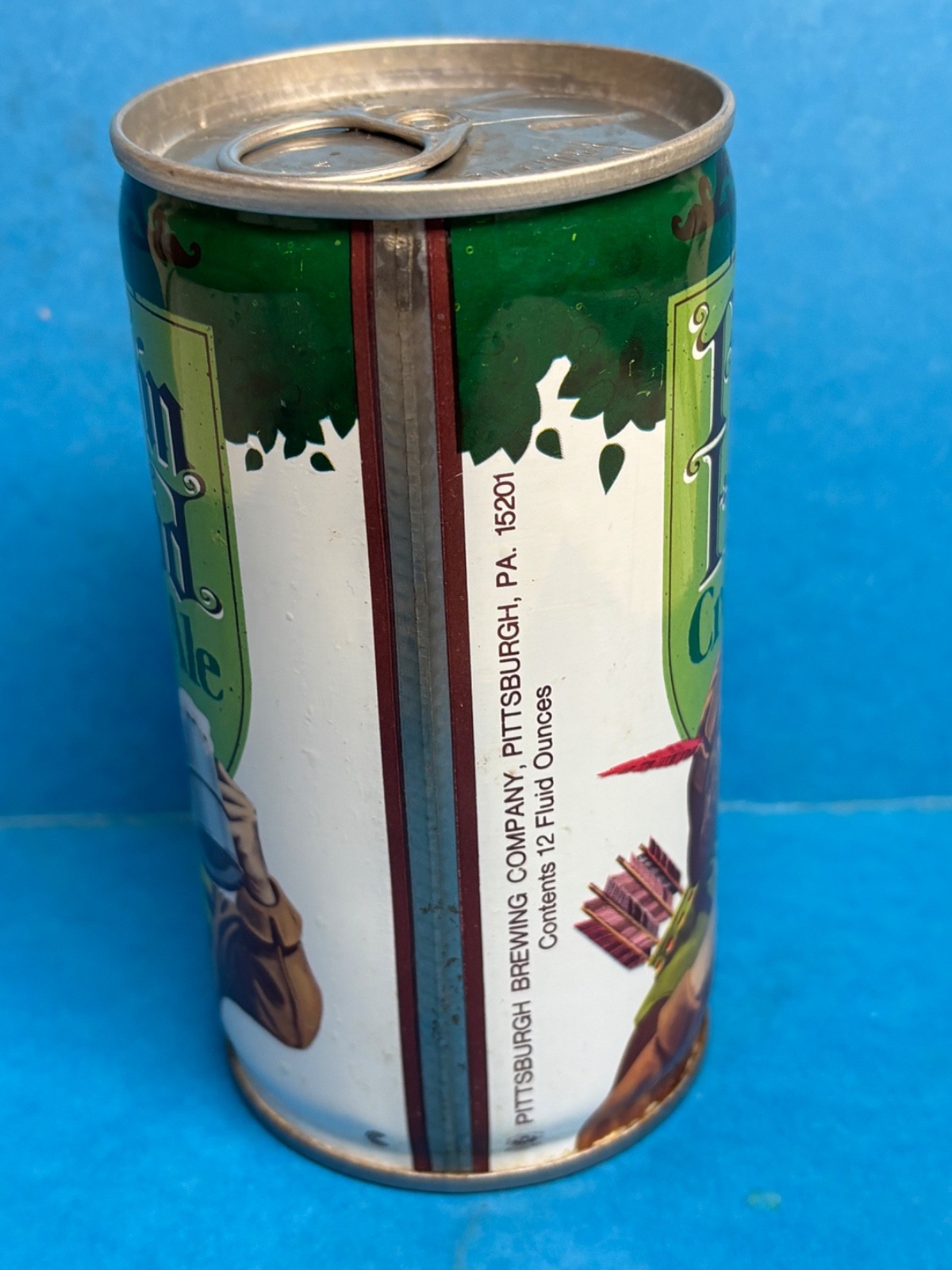 Beautiful Vintage 1970s ROBIN HOOD Cream Ale BEER CAN Pittsburgh Pennsylvania