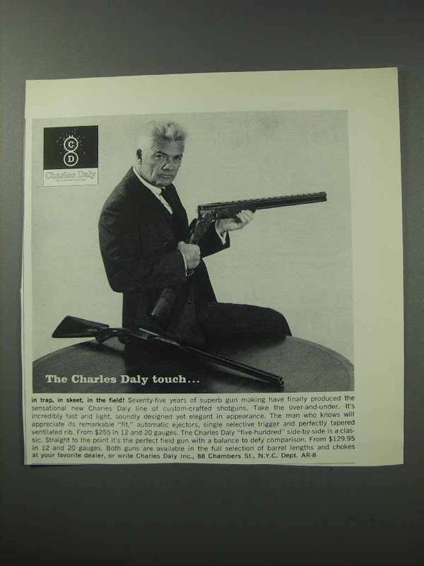 1964 Charles Daly Shotgun Ad – The Charles Daly Touch