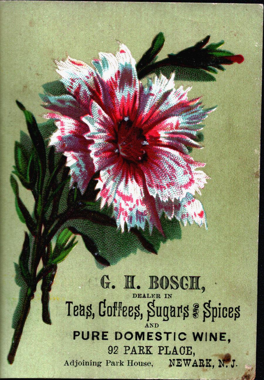 G.H. Bosch Tea Coffee Sugar Spice Pure Domestic Communion Wine Newark NJ